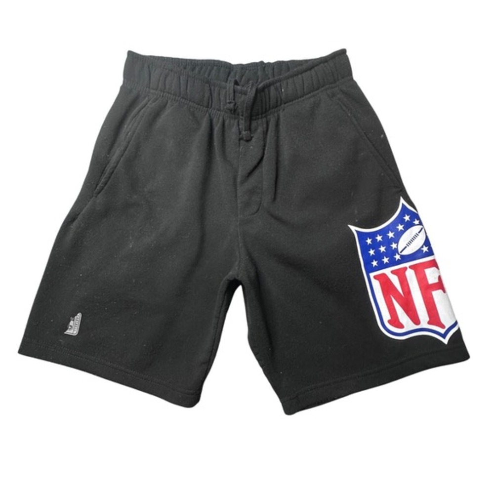NFL Shorts‎ Mens S Black Fleece Shield Logo Drawstring Athletic Sweat Shorts